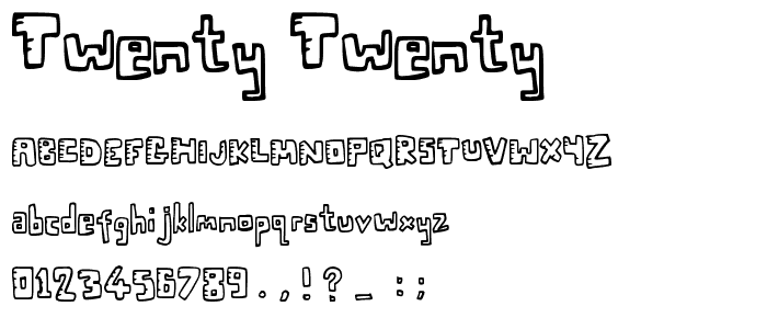 Twenty Twenty font